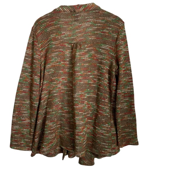 New Directions Women's Cardigan Sweater Sz Medium Brown with Embellishments - Picture 5 of 8